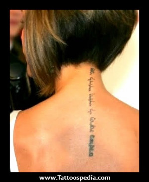 Vertical Neck Tattoos 1