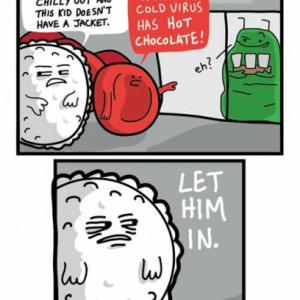White Blood Cells Vs. The Common Cold In Comic By The Awkward Yeti