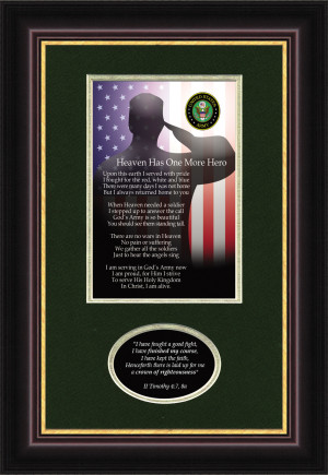 ... Full Size Army Military Memorial Scripture Verse Funeral Gift