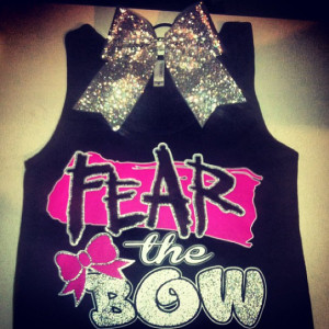Customizable 'Fear the Bow' T-shirt or Tank with Matching Bow
