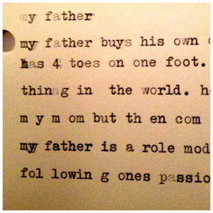 Telling Truths on a Typewriter: Father's Day on the High Line