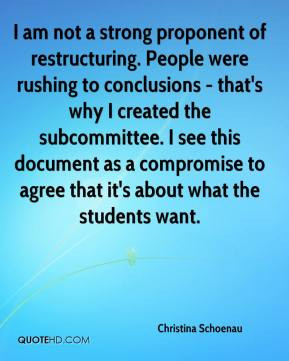 ... subcommittee. I see this document as a compromise to agree that it's