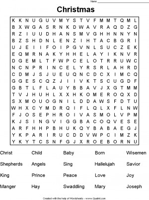 christmas word search free