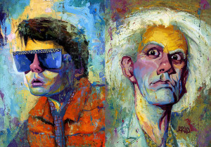 unknownskywalker:Marty McFly & Doc Brown by Rich PellegrinoGouache