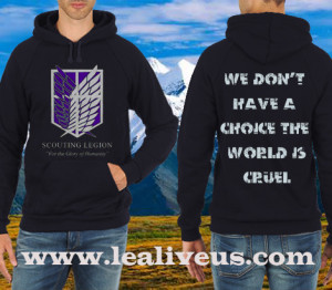 AOT Logo Quotes American-Apparel-UNISEX-CLASSIC-PULLOVER-HOODIE FB