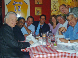 Jerry Seinfeld and Jay Leno with Brian from the show