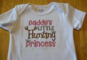 Girls Hunting Princess Onesie Daddy's Little Hunting by babytweets, $ ...
