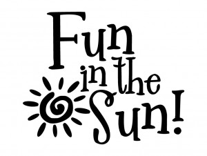 Fun in the sun Cute Kids Decor vinyl wall decal quote sticker ...