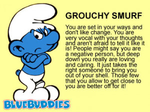 grumpy smurf Image
