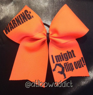 ... listing at https://www.etsy.com/listing/187853770/cheer-bow-warning