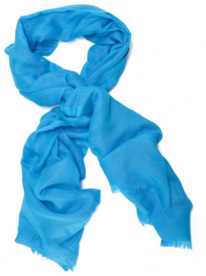Love Quotes Coral Reef Linen Scarf in Blue (turquoise)