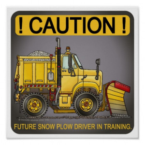 Future Snow Plow Truck Driver Poster Print