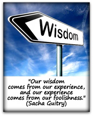 Our wisdom comes from our experience, and our experience comes from ...