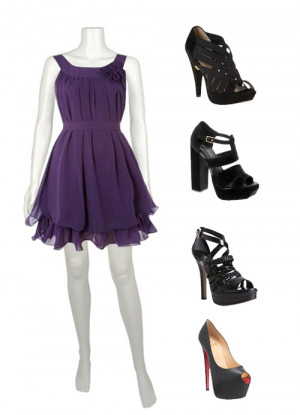 What Color Shoes to Wear with Purple Dress