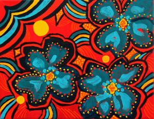Acrylic Flower Paintings On Canvas
