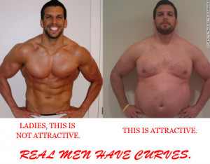 Ladies this is not attractive… real men have curves