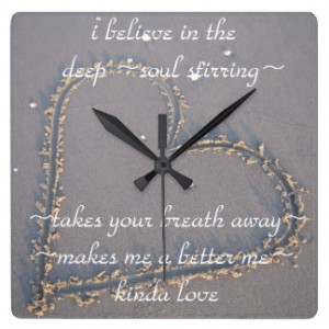 Love Quote Wall Clock