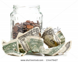Coin Pennies In A Jar