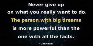Never give up unknown quote