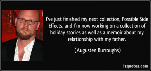 ve just finished my next collection, Possible Side Effects, and I'm ...