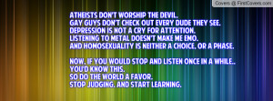 ... doesn't make me emo.And homosexuality is neither a choice, or a phase