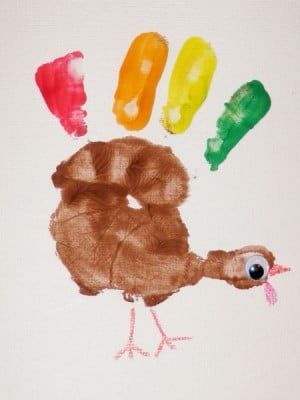 Thanksgiving craft ideas – paintedhandprint turkey
