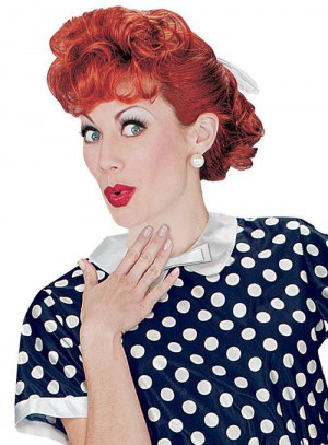 Ladies Licensed I Love Lucy 50s Housewife Costume Wig