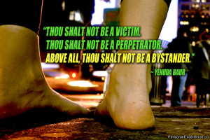 Thou shalt not be a victim. Thou shalt not be a perpetrator. Above all ...