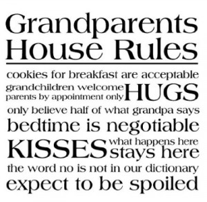 Grandparents House Rules wall quote decals