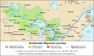 Ojibwe Migration Map
