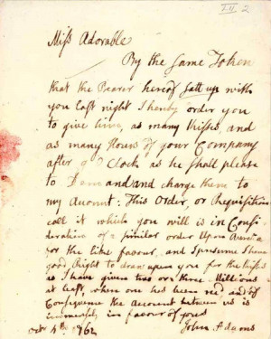 letter from John Adams to Abigail Smith (1762)