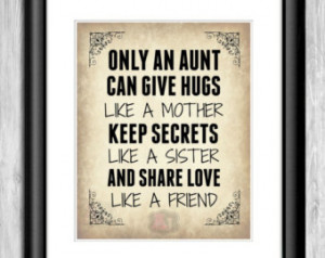 Printable Aunt Quote- 