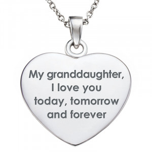 My Granddaughter, I Love You Today, Tomorrow, Forever - back