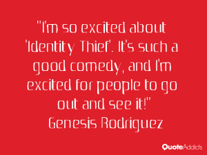 so excited about 'Identity Thief'. It's such a good comedy, and I ...