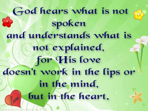 ... Work In The Lips Or In The Mind, But In The Heart ” ~ Prayer Quote