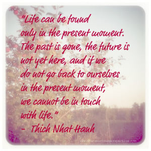 Wisdom Wednesday ~ A Quote from Thich Nhat Hanh