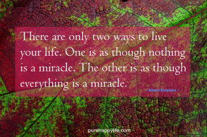 Life Quote: There are only two ways to live your life. One is..
