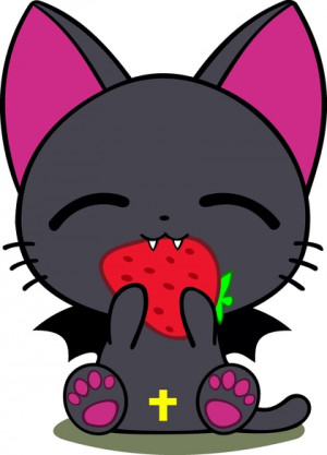 wings cats animals food vampires anime strawberries nyanpire 2154x3000 ...