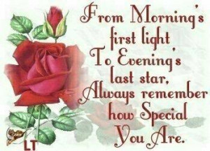 Good morning to special person