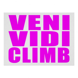 Funny Girl Climbing Quotes : Veni Vidi Climb Print