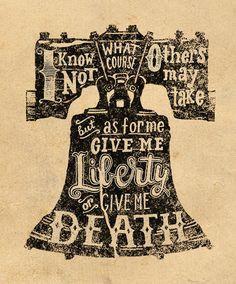 goodtypography quote by patrick henry hand lettered and illustrated by ...