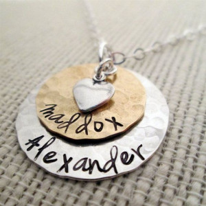 Layered Love Mom Necklace hand stamped by JLynnCreations on Etsy, $46 ...