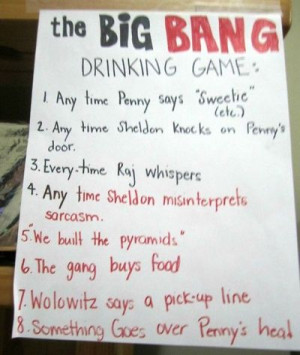 Big Bang Theory drinking game
