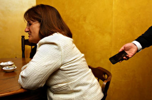 communications director, right, records a conversation as Ann Kuster ...