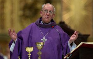 Archbishop of Buenos Aires, Cardinal Jorge Mario Bergoglio leads mass ...