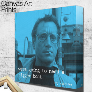 roy scheider jaws quote square wall art