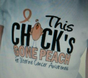 Peach shirt- for Uterine cancer awareness