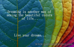 colors of life Beautiful colors of life...live your dreams