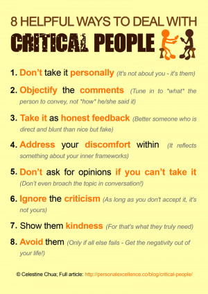 Helpful Ways To Deal With Critical People