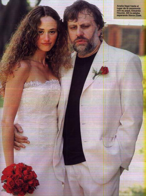 Slavoj Žižek with fourth wife, Analio Hounie, an Argentinian model ...
